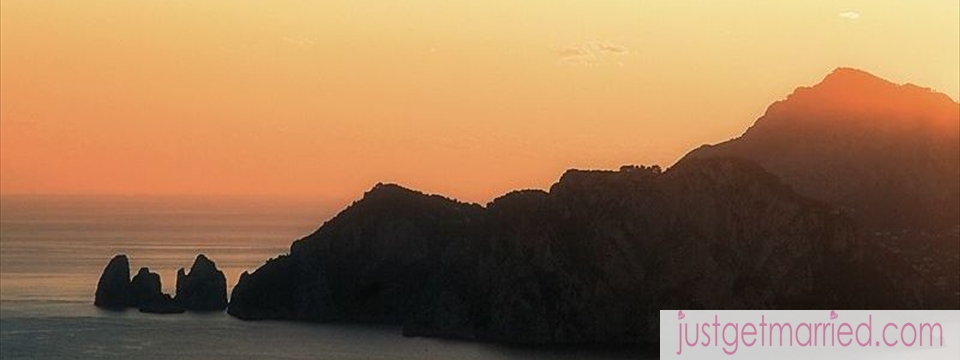 sunset weddings in capri by justgetmarried.com